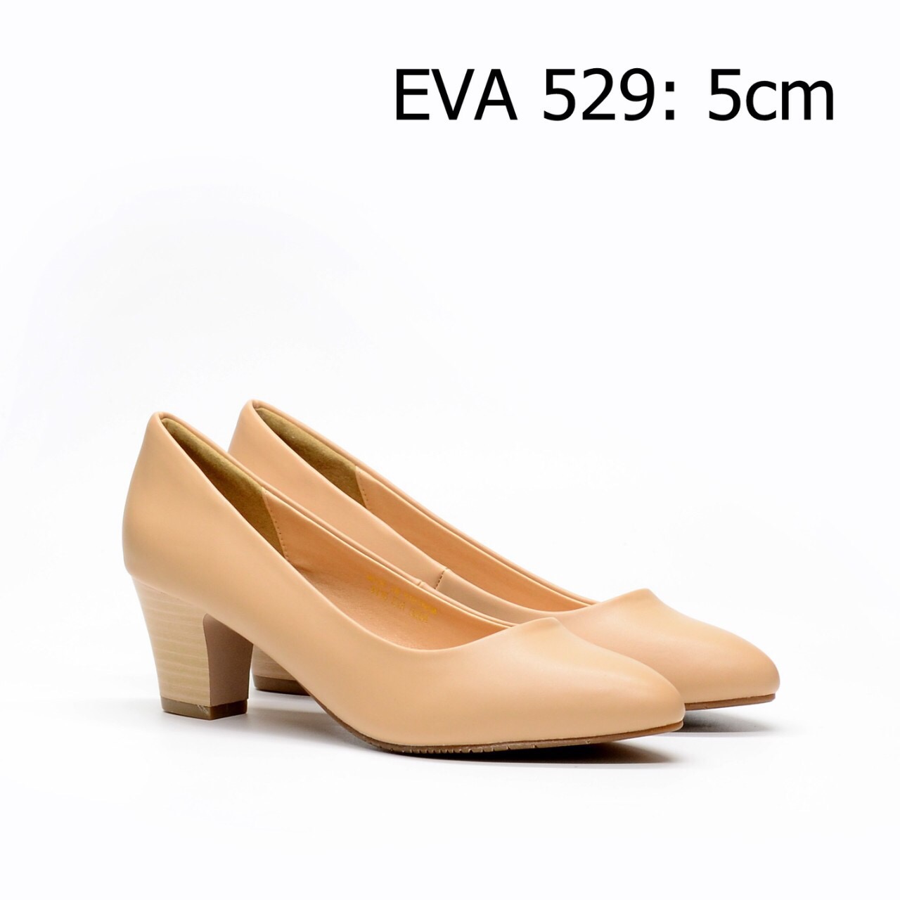 Giày công sở đế vuông EVA529 kiểu dáng thanh nhã cao 5cm
